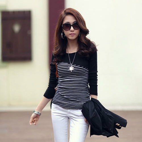 Long Sleeve Striped Tshirt