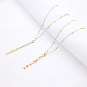 Simple Classic fashion Stick Pendant Necklace