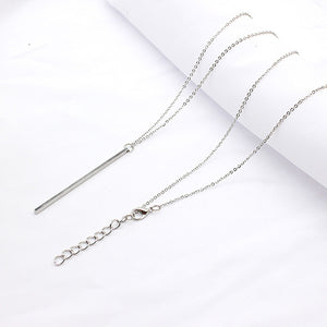 Simple Classic fashion Stick Pendant Necklace