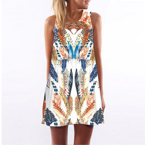 Women Floral Print Chiffon Dress