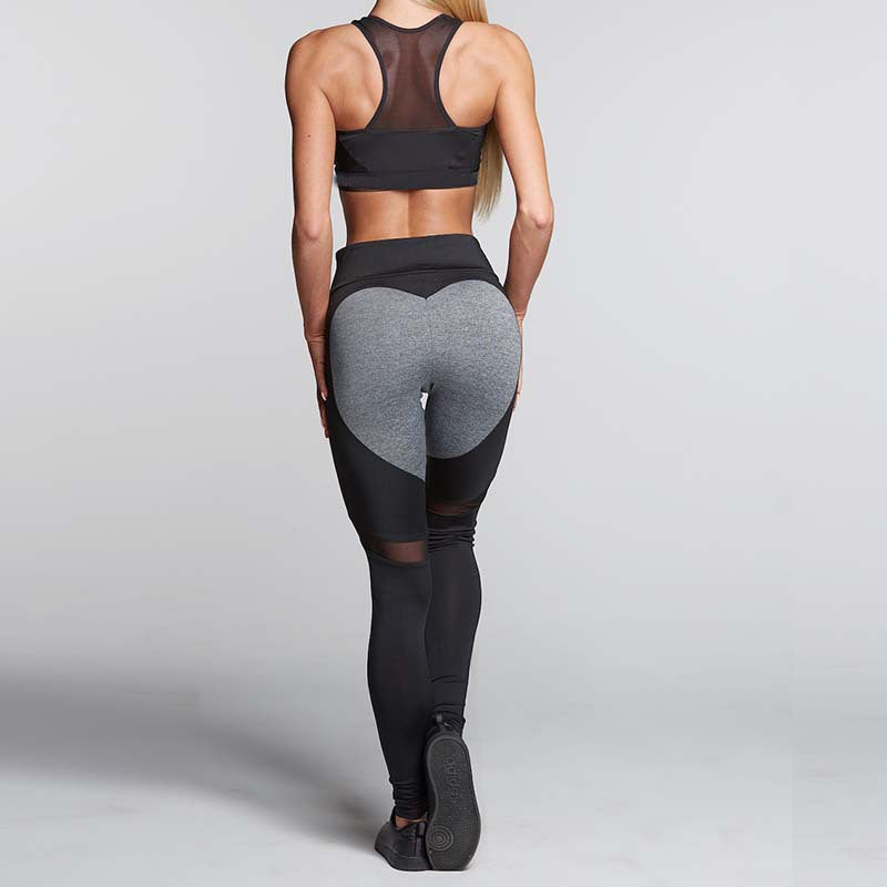 Love Heart Black Leggings