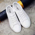 New spring lace-up white shoes